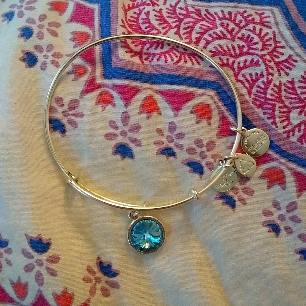 Alex and Ani turquoise charm bracelet